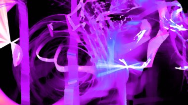 Fantezi kaotik renkli fraktal desen. Soyut Fraktal şekiller. 3D render resimde arka plan veya duvar kağıdı