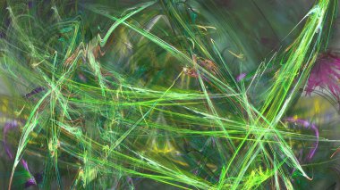 Fantezi kaotik renkli fraktal desen. Soyut Fraktal şekiller. 3D render resimde arka plan veya duvar kağıdı