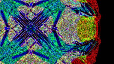 Fantezi kaotik renkli fraktal desen. Soyut Fraktal şekiller. 3D render resimde arka plan veya duvar kağıdı