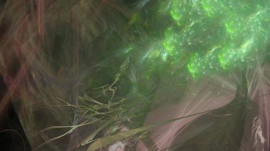 Fantezi kaotik renkli fraktal desen. Soyut Fraktal şekiller. 3D render resimde arka plan veya duvar kağıdı