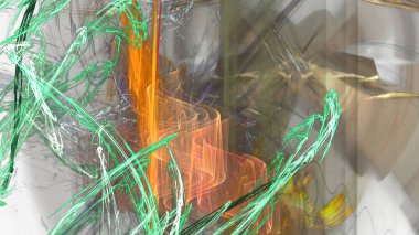 Fantezi kaotik renkli fraktal desen. Soyut Fraktal şekiller. 3D render resimde arka plan veya duvar kağıdı