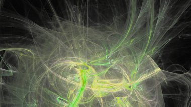 Fantezi kaotik renkli fraktal desen. Soyut Fraktal şekiller. 3D render resimde arka plan veya duvar kağıdı