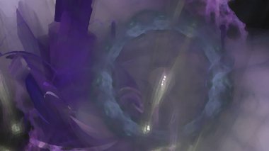 Fantezi kaotik renkli fraktal desen. Soyut Fraktal şekiller. 3D render resimde arka plan veya duvar kağıdı