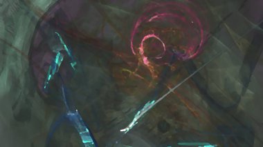 Fantezi kaotik renkli fraktal desen. Soyut Fraktal şekiller. 3D render resimde arka plan veya duvar kağıdı