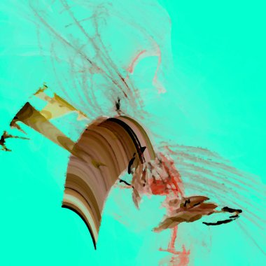 Fantezi kaotik renkli fraktal desen. Soyut Fraktal şekiller. 3D render resimde arka plan veya duvar kağıdı