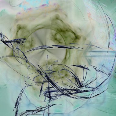 Fantezi kaotik renkli fraktal desen. Soyut Fraktal şekiller. 3D render resimde arka plan veya duvar kağıdı