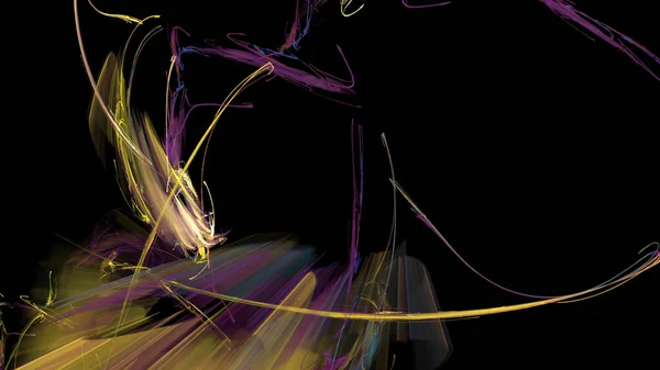 Fantasie chaotische bunte Fraktalmuster. abstrakte fraktale Formen. 3D-Rendering Illustration Hintergrund oder Tapete — Stockfoto