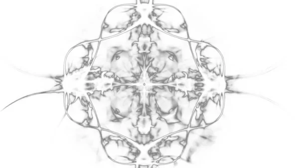 幻想中混乱的五颜六色的分形图案。抽象分形形状。3d 渲染插图背景或壁纸 — 图库照片