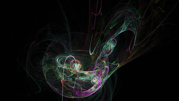 Fantasía caótica patrón fractal colorido. Formas fractales abstractas. Fondo de ilustración de representación 3D o fondo de pantalla — Foto de Stock