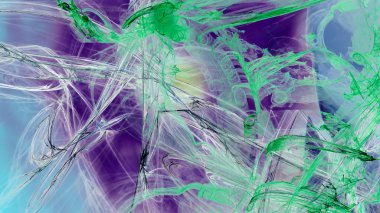 Fantezi kaotik renkli fraktal desen. Soyut Fraktal şekiller. 3D render resimde arka plan veya duvar kağıdı