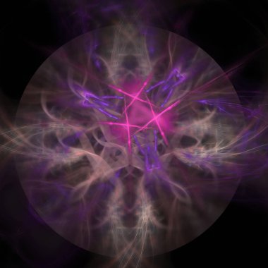 Fantezi kaotik renkli fraktal desen. Soyut Fraktal şekiller. 3D render resimde arka plan veya duvar kağıdı