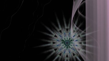 Fantezi kaotik renkli fraktal desen. Soyut Fraktal şekiller. 3D render resimde arka plan veya duvar kağıdı