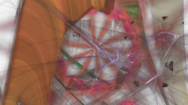 Fantezi kaotik renkli fraktal desen. Soyut Fraktal şekiller. 3D render resimde arka plan veya duvar kağıdı