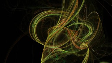 Fantezi kaotik renkli fraktal desen. Soyut Fraktal şekiller. 3D render resimde arka plan veya duvar kağıdı