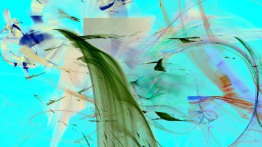 Fantezi kaotik renkli fraktal desen. Soyut Fraktal şekiller. 3D render resimde arka plan veya duvar kağıdı