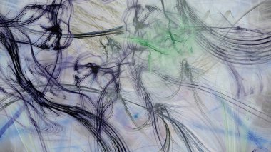 Fantezi kaotik renkli fraktal desen. Soyut Fraktal şekiller. 3D render resimde arka plan veya duvar kağıdı