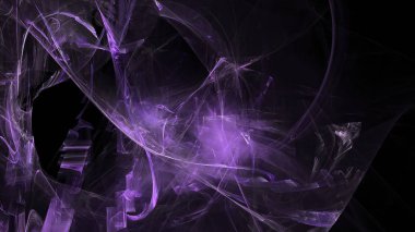 Fantezi kaotik renkli fraktal desen. Soyut Fraktal şekiller. 3D render resimde arka plan veya duvar kağıdı