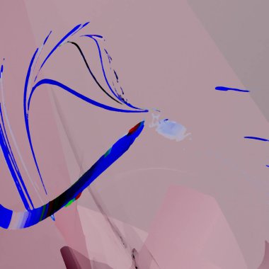 Fantezi kaotik renkli fraktal desen. Soyut Fraktal şekiller. 3D render resimde arka plan veya duvar kağıdı