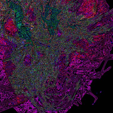 Fantezi kaotik renkli fraktal desen. Soyut Fraktal şekiller. 3D render resimde arka plan veya duvar kağıdı