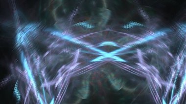 Fantezi kaotik renkli fraktal desen. Soyut Fraktal şekiller. 3D render resimde arka plan veya duvar kağıdı