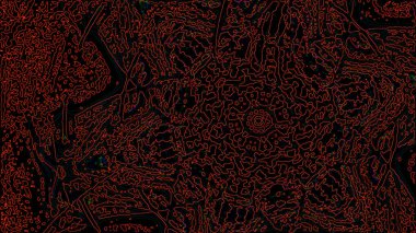 Fantezi kaotik renkli fraktal desen. Soyut Fraktal şekiller. 3D render resimde arka plan veya duvar kağıdı