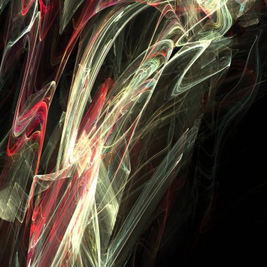 Fantezi kaotik renkli fraktal desen. Soyut Fraktal şekiller. 3D render resimde arka plan veya duvar kağıdı