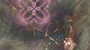 Fantezi kaotik renkli fraktal desen. Soyut Fraktal şekiller. 3D render resimde arka plan veya duvar kağıdı