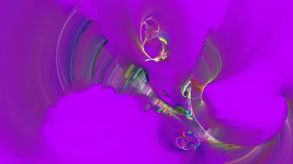 Fantasie chaotische kleurrijke fractale patroon. Abstracte fractale vormen. 3D rendering afbeelding achtergrond of behang — Stockfoto