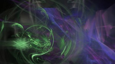 Fantezi kaotik renkli fraktal desen. Soyut Fraktal şekiller. 3D render resimde arka plan veya duvar kağıdı