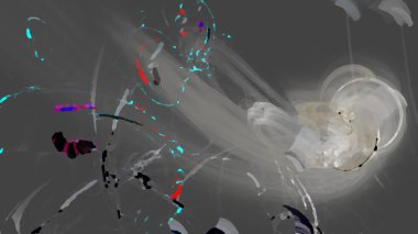 Fantezi kaotik renkli fraktal desen. Soyut Fraktal şekiller. 3D render resimde arka plan veya duvar kağıdı