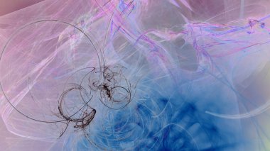 Fantezi kaotik renkli fraktal desen. Soyut Fraktal şekiller. 3D render resimde arka plan veya duvar kağıdı