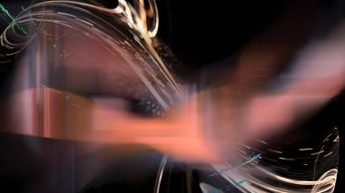 Fantezi kaotik renkli fraktal desen. Soyut Fraktal şekiller. 3D render resimde arka plan veya duvar kağıdı