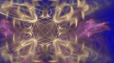 Fantezi kaotik renkli fraktal desen. Soyut Fraktal şekiller. 3D render resimde arka plan veya duvar kağıdı