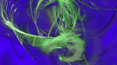 Fantezi kaotik renkli fraktal desen. Soyut Fraktal şekiller. 3D render resimde arka plan veya duvar kağıdı