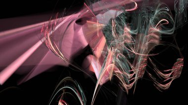 Fantezi kaotik renkli fraktal desen. Soyut Fraktal şekiller. 3D render resimde arka plan veya duvar kağıdı