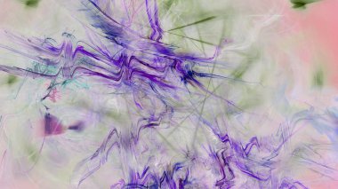 Fantezi kaotik renkli fraktal desen. Soyut Fraktal şekiller. 3D render resimde arka plan veya duvar kağıdı