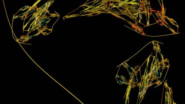 Fantezi kaotik renkli fraktal desen. Soyut Fraktal şekiller. 3D render resimde arka plan veya duvar kağıdı