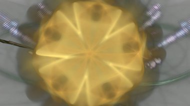 Fantezi kaotik renkli fraktal desen. Soyut Fraktal şekiller. 3D render resimde arka plan veya duvar kağıdı