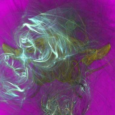 Fantezi kaotik renkli fraktal desen. Soyut Fraktal şekiller. 3D render resimde arka plan veya duvar kağıdı