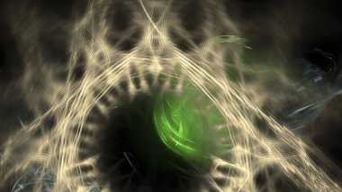 Fantezi kaotik renkli fraktal desen. Soyut Fraktal şekiller. 3D render resimde arka plan veya duvar kağıdı