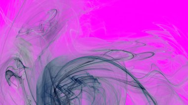 Fantezi kaotik renkli fraktal desen. Soyut Fraktal şekiller. 3D render resimde arka plan veya duvar kağıdı