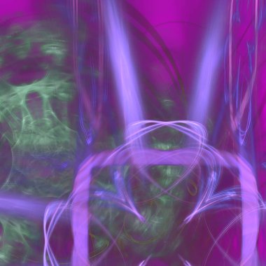 Fantezi kaotik renkli fraktal desen. Soyut Fraktal şekiller. 3D render resimde arka plan veya duvar kağıdı