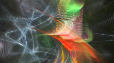 Fantezi kaotik renkli fraktal desen. Soyut Fraktal şekiller. 3D render resimde arka plan veya duvar kağıdı