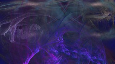 Fantezi kaotik renkli fraktal desen. Soyut Fraktal şekiller. 3D render resimde arka plan veya duvar kağıdı