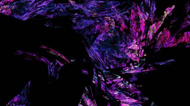 Fantezi kaotik renkli fraktal desen. Soyut Fraktal şekiller. 3D render resimde arka plan veya duvar kağıdı