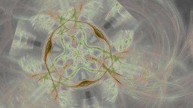 Fantezi kaotik renkli fraktal desen. Soyut Fraktal şekiller. 3D render resimde arka plan veya duvar kağıdı