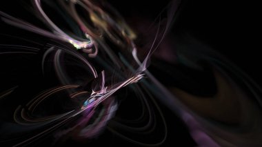 Fantezi kaotik renkli fraktal desen. Soyut Fraktal şekiller. 3D render resimde arka plan veya duvar kağıdı