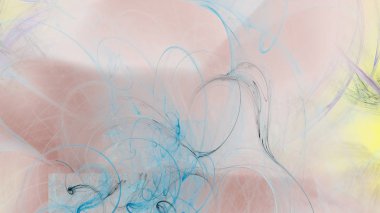 Fantezi kaotik renkli fraktal desen. Soyut Fraktal şekiller. 3D render resimde arka plan veya duvar kağıdı