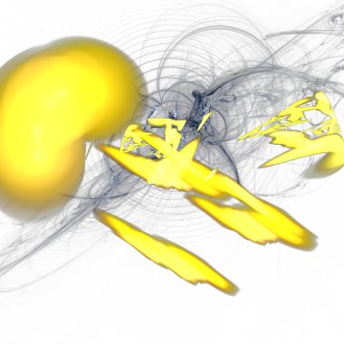 Fantezi kaotik renkli fraktal desen. Soyut Fraktal şekiller. 3D render resimde arka plan veya duvar kağıdı