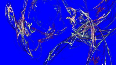 Fantezi kaotik renkli fraktal desen. Soyut Fraktal şekiller. 3D render resimde arka plan veya duvar kağıdı